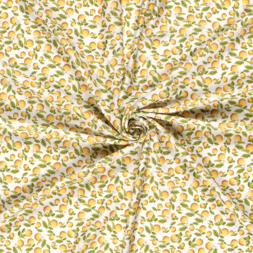 Funktions und Badeanzugstoff Recycled LSF50 Orangen - creme