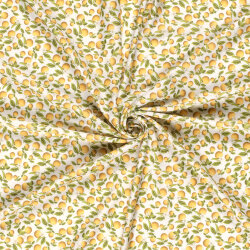 Funktions und Badeanzugstoff Recycled LSF50 Orangen - creme