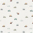 Funktions und Badeanzugstoff Recycled LSF50 bunte Fahrzeuge - creme
