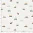 Funktions und Badeanzugstoff Recycled LSF50 bunte Fahrzeuge - creme