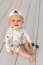 Funktions und Badeanzugstoff Recycled LSF50 bunte Meerestiere - creme