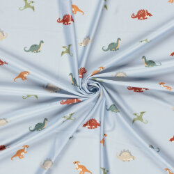 Funktions und Badeanzugstoff Recycled LSF50 bunte Dinos -...