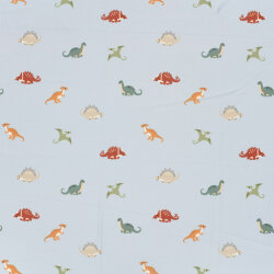Funktions und Badeanzugstoff Recycled LSF50 bunte Dinos -...