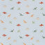 Funktions und Badeanzugstoff Recycled LSF50 bunte Dinos - babyblau
