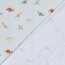 Funktions und Badeanzugstoff Recycled LSF50 bunte Dinos - babyblau