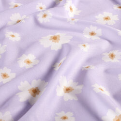 Funktions und Badeanzugstoff Recycled LSF50 Margeriten - softlila