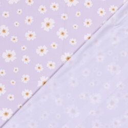 Funktions und Badeanzugstoff Recycled LSF50 Margeriten - softlila