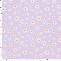 Funktions und Badeanzugstoff Recycled LSF50 Margeriten - softlila
