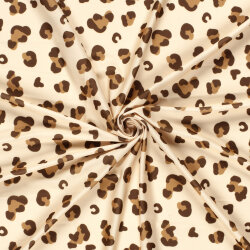 Funktions und Badeanzugstoff Recycled LSF50 Leo - hellbeige