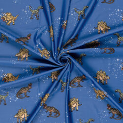 Funktions und Badeanzugstoff Recycled LSF50 Dinos - indigo
