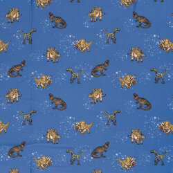 Funktions und Badeanzugstoff Recycled LSF50 Dinos - indigo