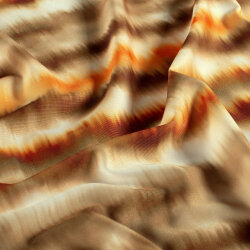 Funktions und Badeanzugstoff Recycled LSF50 Batikstreifen - braun