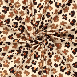 Funktions und Badeanzugstoff Recycled LSF50 Leopunkte -...
