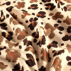 Funktions und Badeanzugstoff Recycled LSF50 Leopunkte - ziegelrot