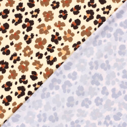 Funktions und Badeanzugstoff Recycled LSF50 Leopunkte - ziegelrot