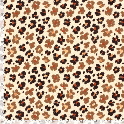 Funktions und Badeanzugstoff Recycled LSF50 Leopunkte - ziegelrot