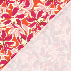 Funktions und Badeanzugstoff Recycled LSF50 Blumentraum - pink