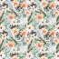 Funktions und Badeanzugstoff Recycled LSF50 Blumen - hellblau