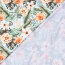 Funktions und Badeanzugstoff Recycled LSF50 Blumen - hellblau