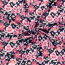 Funktions und Badeanzugstoff Recycled LSF50 rosa Blüten - dunkelblau