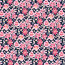 Funktions und Badeanzugstoff Recycled LSF50 rosa Blüten - dunkelblau