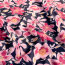 Funktions und Badeanzugstoff Recycled LSF50 rosa Blüten - dunkelblau