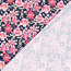 Funktions und Badeanzugstoff Recycled LSF50 rosa Blüten - dunkelblau