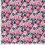 Funktions und Badeanzugstoff Recycled LSF50 rosa Blüten - dunkelblau
