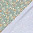 Funktions und Badeanzugstoff Recycled LSF50 schöne Blumen - hellpetrol