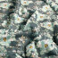 Funktions und Badeanzugstoff Recycled LSF50 Blüten - stahlblau