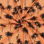 Funktions und Badeanzugstoff Recycled LSF50 Palmen - orange