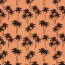 Funktions und Badeanzugstoff Recycled LSF50 Palmen - orange