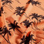 Funktions und Badeanzugstoff Recycled LSF50 Palmen - orange