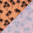 Funktions und Badeanzugstoff Recycled LSF50 Palmen - orange