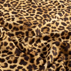 Funktions und Badeanzugstoff Recycled LSF50 Pantherflecken - braun