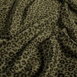 Funktions und Badeanzugstoff Recycled LSF50 Leo - oliv