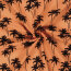 Badeanzugstoff Wasserabweisend Palmen - orange