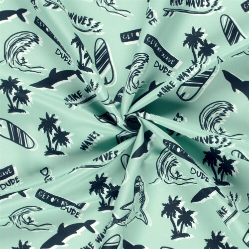 Badeshorts Wasserabweisend am Strand - mint