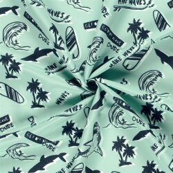 Badeshorts Wasserabweisend am Strand - mint