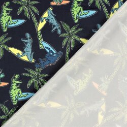 Badeshorts Wasserabweisend Dinos unter Palmen - dunkelblau