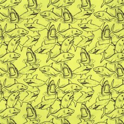 Badeshorts Wasserabweisend wilde Haie - limette