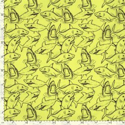 Badeshorts Wasserabweisend wilde Haie - limette