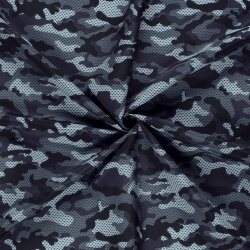Badeanzugstoff Wasserabweisend Camouflage - dunkelblau