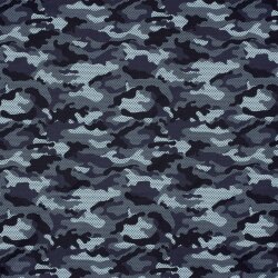 Badeanzugstoff Wasserabweisend Camouflage - dunkelblau
