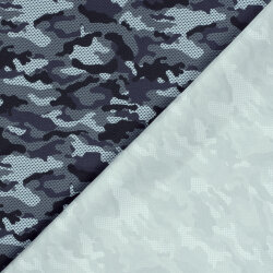 Badeanzugstoff Wasserabweisend Camouflage - dunkelblau