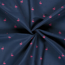 Badeanzugstoff Wasserabweisend Flamingos - blau