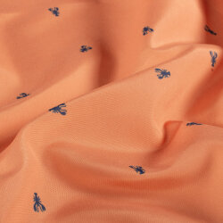 Badeanzugstoff Wasserabweisend kleiner Hummer - orange