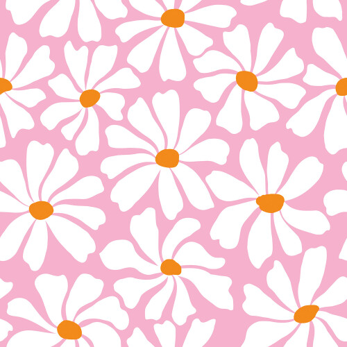 Strandtuchstoff Digital Blütenregen - rosa
