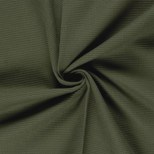 Waffelpiqué *Marie* 2mm Uni - moosgrün