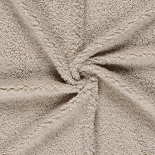 Kuschelteddystoff Kunstfell - hellbeige